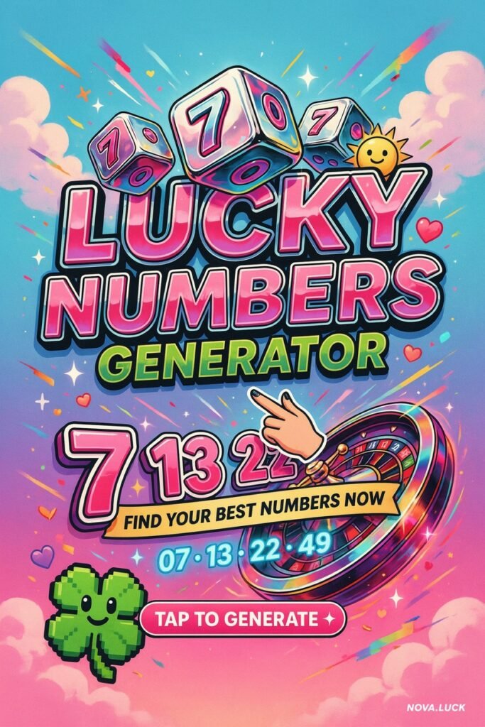 Lucky Numbers Generator to Find Your Best Numbers Now