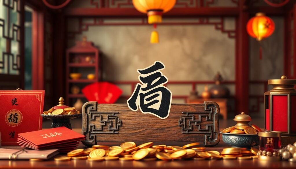 A captivating scene that illustrates the concept of lucky numbers in Chinese culture, with a focus on the number 8, known for its auspiciousness. In the foreground, a beautifully arranged display of traditional Chinese objects, such as red envelopes and gold coins, symbolizes wealth and good luck. The middle ground features a decorative wooden table adorned with intricate calligraphy of the number 8 in elegant brush strokes. In the background, a softly lit Chinese lantern casts a warm glow, creating a serene and inviting atmosphere. The composition should be shot from a slightly elevated angle to capture the details effectively, utilizing soft focus for the background to emphasize the foreground's significance. The overall mood is one of prosperity and cultural richness, embodying the essence of lucky numbers in Chinese tradition. A captivating scene that illustrates the concept of lucky numbers in Chinese culture, with a focus on the number 8, known for its auspiciousness. In the foreground, a beautifully arranged display of traditional Chinese objects, such as red envelopes and gold coins, symbolizes wealth and good luck. The middle ground features a decorative wooden table adorned with intricate calligraphy of the number 8 in elegant brush strokes. In the background, a softly lit Chinese lantern casts a warm glow, creating a serene and inviting atmosphere. The composition should be shot from a slightly elevated angle to capture the details effectively, utilizing soft focus for the background to emphasize the foreground's significance. The overall mood is one of prosperity and cultural richness, embodying the essence of lucky numbers in Chinese tradition.