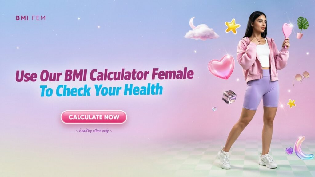 A woman in a bright, modern office environment, seated at a sleek desk with a laptop open. She is focused on using a BMI calculator, with a measuring tape around her waist and a notepad beside her. The foreground features her hands typing on the laptop, and the calculator interface clearly visible on the screen. In the middle ground, a framed chart of healthy BMI ranges adorns the wall, while a potted plant adds a touch of greenery. The background shows shelves filled with health-related books. Soft, natural lighting filters in through a large window, casting warm shadows. The atmosphere is encouraging and informative, reflecting a sense of health awareness and empowerment. The woman is dressed in professional business attire, embodying a confident and proactive approach to wellness. Use Our BMI Calculator Female to Check Your Health
